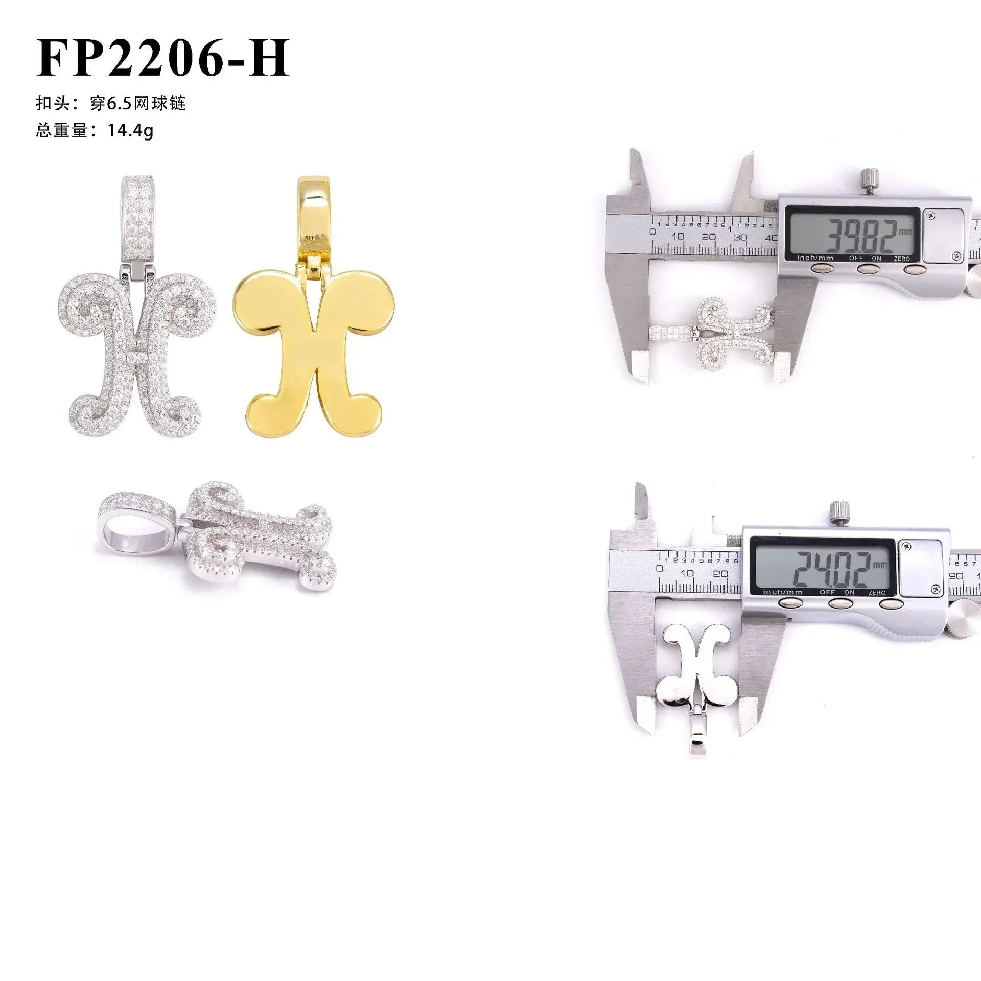 New Personalized Letter Pendant – S925 Silver Moissanite, Hip-Hop Style Jewelry - CaratixJewelry